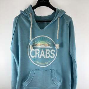 Ocean Drive Women's Crabs Pensacola Beach Burnout Raw Edge Hoodie